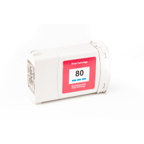 Ink cartridge (alternative) compatible with HP C4846A/C 4846 A - 80 - Designjet 1050 C cyan