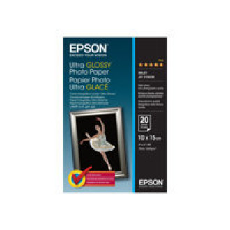 EPSON Ultra  glänzend  Foto Papier inkjet 300g/m2 100x150mm 20 Blatt 1er-Pack