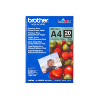 BROTHER  glänzend  Foto Papier weiss 260g/m2 A4 20 Blatt 1er-Pack