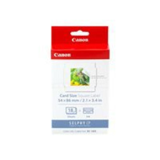 CANON KC-18IS Papier + Tinte fuer Selphy CP910 CP1000 5,33x8,64cm 2.1x3.4Zoll 18 Blätter