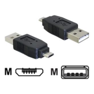 DELOCK Adapter USB micro-B male to USB2.0 A-male