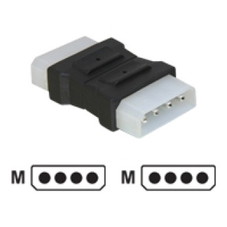 DELOCK Adapter Power 4pin 13,3cm 5,25Z St/St