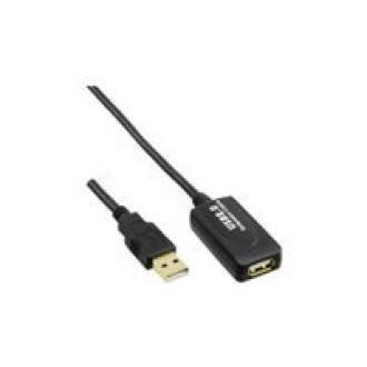 INLINE USB 2.0 Aktiv-Verlaengerung 10m InLine mit Signalverstaerkung / Repeater Stecker A an Buchse A 10m
