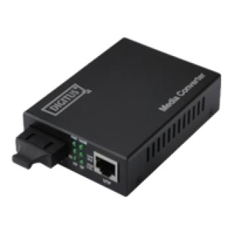 DIGITUS Gigabit Medienkonverter 10/100/1000Base-TX zu 1000Base-SX Inkl Netzteil SC Buchse duplex multimode dual Faser
