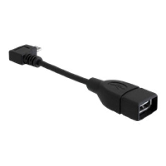 DELOCK Kabel USB micro-B St 90 Grad gewinkelt > USB-A Bu OTG 11cm