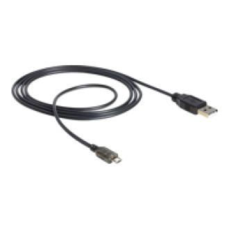 DELOCK Kabel USB micro-B St/ USB-A St mit LED Anzeige für Ladestatus 1,5 m