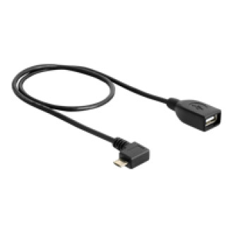 DELOCK Kabel USB micro-B St 90G gew. > USB-A Bu OTG 50 cm