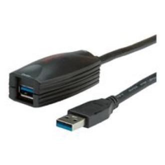 ROLINE USB 3.2 Gen 1 Aktives Repeater Kabel schwarz 5m
