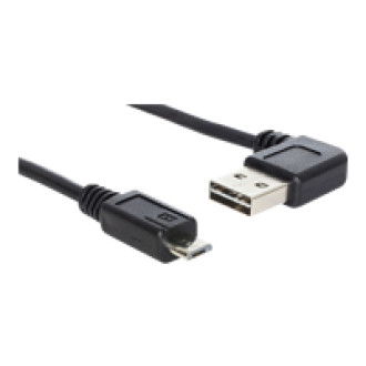 DELOCK Kabel EASY USB 2.0-A 90G gewinkelt > Micro-B Stecker/Stecker 3 m