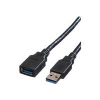 ROLINE USB 3.2 Gen 1 Kabel Typ A-A ST/BU schwarz 1,8m