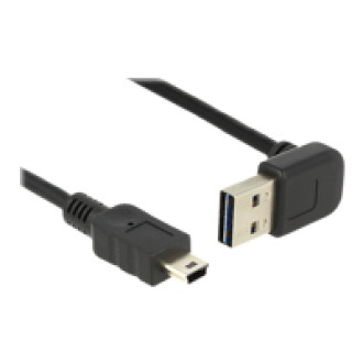 DELOCK Kabel EASY USB 2.0-A oben/unten gewinkelt > Mini USB 5 Pin Stecker/Stecker 2 m