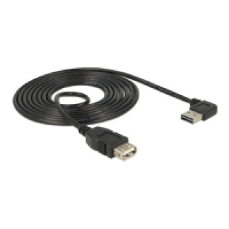 DELOCK Kabel EASY USB 2.0-A links/rechts gewinkelt Stecker > USB 2.0-A Buchse 1 m