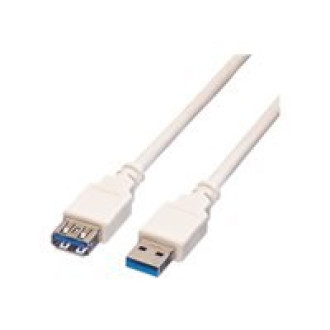 VALUE USB 3.2 Gen 1 Kabel Typ A-A ST/BU weiss 1,8m