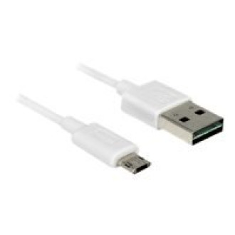 DELOCK Kabel EASY-USB 2.0 Typ-A Stecker > EASY-USB 2.0 Typ Micro-B Stecker weiss 2 m