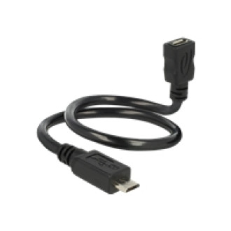 DELOCK Kabel USB 2.0 micro B Stecker > USB 2.0 micro B Buchse OTG ShapeCable 35 cm