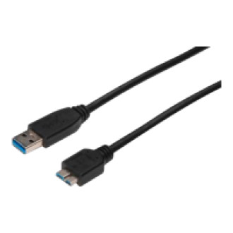 DIGITUS USB 3.0 Anschlusskabel Typ A -mikro B St/St 1,0m USB 3.0 konform sw