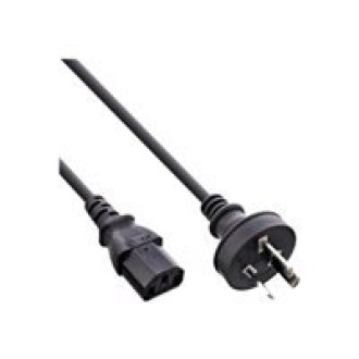 INLINE Netzkabel Netzstecker Australien auf Kaltgeraetestecker C13 1,8m schwarz