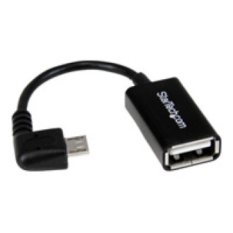 STARTECH.COM 5in Right Angle Micro USB to USB OTG Host Adapter M/F