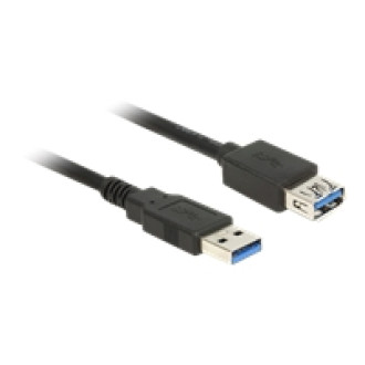 DELOCK Verlängerungskabel USB 3.0 Typ-A Stecker > USB 3.0 Typ-A Buchse 1,0 m schwarz