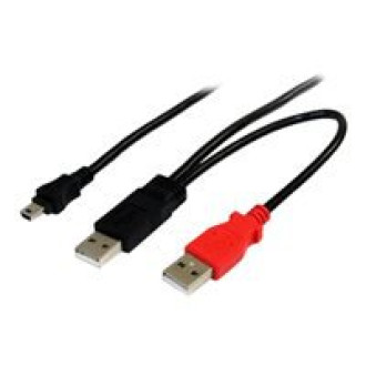 STARTECH.COM 6 ft USB Y Cable for External Hard Drive - USB A to mini B