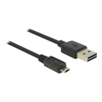 DELOCK Kabel EASY USB 2.0-A > EASY Micro-B Stecker/Stecker schwarz 3 m