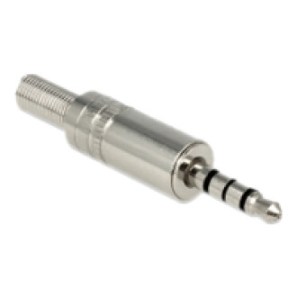 DELOCK Steckverbinder Klinkenstecker 3,5mm stereo Metall 4pin