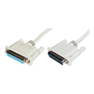 DIGITUS Datatransfer Verlängerungskabel D-Sub25 St/Bu 2,0m Seriell/Parallel vergossen be