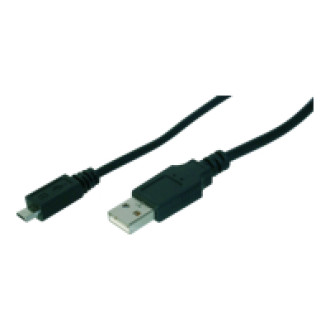 DIGITUS USB Anschlusskabel Typ A - mikro B St/St 1,0m USB 2.0 kompatibel sw