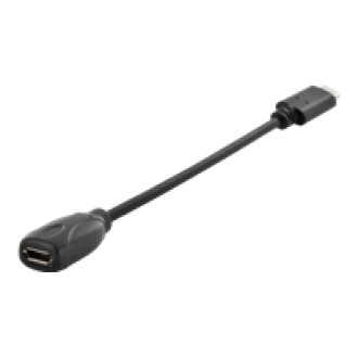 ASSMANN USB Type-C Adapterkabel Type-C - mikro B St/Bu 0,1m High-Speed sw