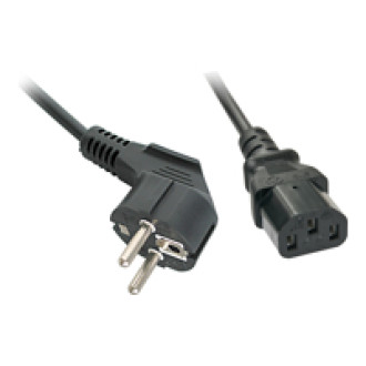 LINDY 0,7m IEC-Netzverlaengerungskabel C14 an C13