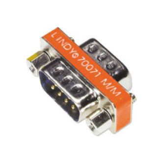 LINDY Mini Steckadapter 9pol. St/St D9m/m