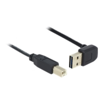 DELOCK Kabel EASY-USB 2.0 Typ-A Stecker gewinkelt oben / unten > USB 2.0 Typ-B Stecker 5 m