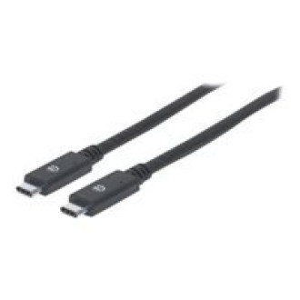 MANHATTAN USB 3.1 Typ C Gen1-Kabel 2m Typ C-Stecker auf Typ C-Stecker 5 Gbit/s schwarz