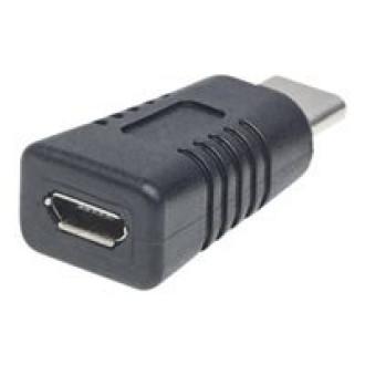 MANHATTAN USB Micro-B auf Typ C-Adapter Micro B-Buchse auf Typ C-Stecker USB 3.1 Gen1 schwarz