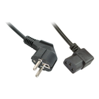 LINDY 3m abgewinkeltes IEC-Netzkabel