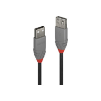 LINDY 0,2m USB 2.0 Typ A Verl.AnthraLine