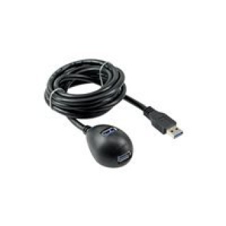 INLINE USB 3.0 Verlaengerung A Stecker / Buchse schwarz mit Standfuss 2m