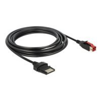 DELOCK PoweredUSB Kabel Stecker 24 V > 8 Pin Stecker 4 m für POS Drucker und Terminals