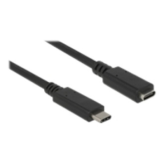 DELOCK Verlängerungskabel SuperSpeed USB USB 3.1 Gen 1 USB Type-C Stecker > Buchse 3 A 1,0 m schwarz