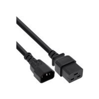 INLINE Netz Adapterkabel IEC-60320 C14 zu C19 3x 1,5mm2 max. 10A schwarz 2m