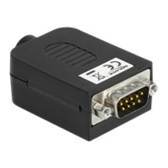DELOCK Adapter Sub-D 9 Pin Stecker zu Terminalblock 10 Pin mit Gehäuse