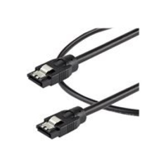 STARTECH.COM 0.3m Round SATA Cable - Latching Connectors - 6Gbs SATA Cord - SATA Hard Drive Power Cable