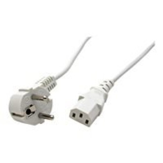 VALUE Netzkabel gerade IEC-Buchse weiss 0,6m