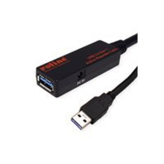 ROLINE USB 3.2 Gen 1 Aktives Repeater Kabel schwarz 10m