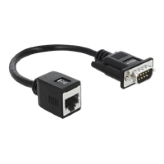 DELOCK Seriell RS-232/422/485 Adapter DB9 Stecker zu RJ45 Buchse
