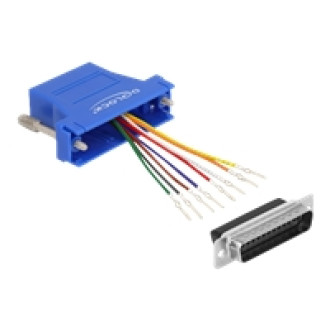 DELOCK Adapter D-Sub 25 Pin Stecker zu RJ45 Buchse Montagesatz blau