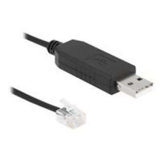 DELOCK Adapterkabel USB Typ-A zu Seriell RS-232 RJ12mit ESD Schutz APC 2m