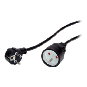 VALUE Schutzkontakt-Verlängerungskabel 230VAC UTE Version schwarz 5m