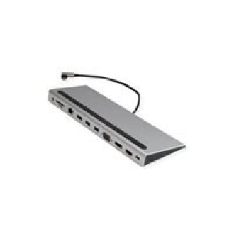 VALUE USB 3.2 Gen 2 Typ C Multiport Docking Station 4K HDMI/DP VGA USB Card Reader PD LAN Audio