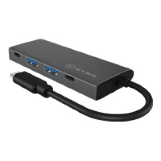 ICY BOX IB-HUB1428-C31 4 port USB Hub USB 3.1 Gen 2 Type-C Hub zu 2xType-C und 2xType-A